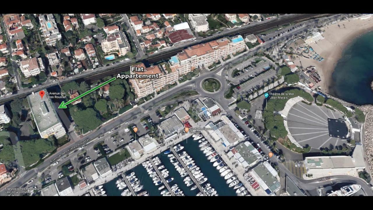 Grand Studio neuf face port et plage, parking privé Golfe-Juan Eksteriør billede